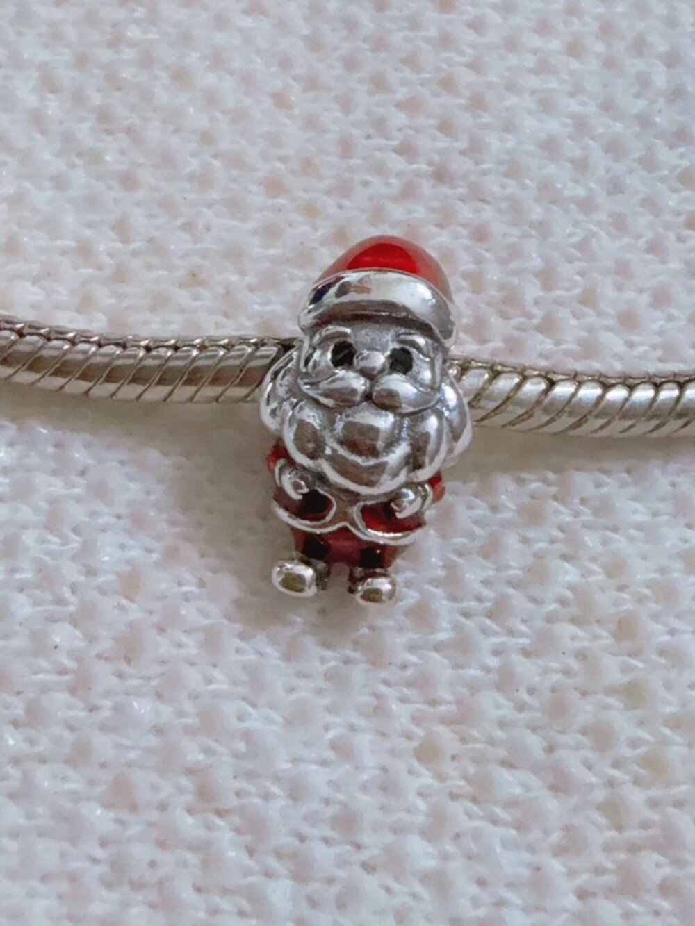 Playful Santa Charm Christmas Charm Silver Charm For Pandora Bracelet Necklace